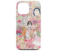 Pink Pet Garden Collage Cute Puppy Cat Bow Floral Aesthetic Case for iPhone 13 Pro Max