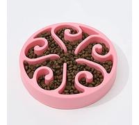 Pink,Pet Slow Feeder Labyrinth Dog Bowl To Prevent Choking And Indigestion Spiral Puzzle Design Non-Slip Cat And Dog Pet Bowl Supplies