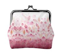 Pink Petals. coin purse for women,small womens wallet,small makeup bag for purse,ultra-thin retro change wallet, Black, One Size, Art Deco