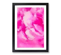 Pink Petals in Bloom in Abstract Framed Print | A2 Black Framed Wall Art | Ready to Hang | Abstract Fantasy Picture | Living Room Bedroom Lounge Office