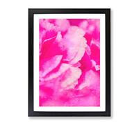 Pink Petals In Bloom Painting Modern Framed Print | A4 Black Framed Wall Art | Ready to Hang | Modern Historical Picture | Living Room Bedroom Lounge Office
