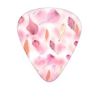 Pink Petals Printed Guitar Picks Personalized Guitar Plectrums 12 Pcs For Acoustic Guitar Electric Guitar And Bass Bulk Guitar Pick One Size