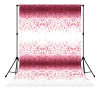 Pink Petals. Printed Photography Drape, Foldable Polyester Background, Easy Hang Rod Pocket Studio Prop