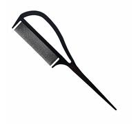 Pink Pewter Authentic Never Let Go Carbon Hair Styling Comb, Heat and Chemical Resistant, No Static- Black