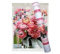 Pink Picasso Kits Botanical Floral Paint by Number for Adults | DIY Canvas Painting Kits Color by Numbers Drawing Arts and Crafts As Seen On Shark Tank | Blushing Bloom 16x20 - Paint Kit Set