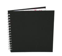 Pink Pig 11x11 Square Posh Eco Pig White Paper Sketchbook - Black