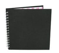 Pink Pig 11x11 Square Posh Silk Pig White Paper Sketchbook - Black