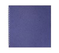 Pink Pig 11x11 Square Posh Silk Pig White Paper Sketchbook - Royal Blue