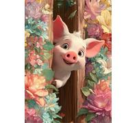 Pink Pig 500 Piece Jigsaw Puzzles for Adults, Colourful, Challenging & Brainteasing Adult puzzles 500 Pieces Flower, Fun jigsaws for The Whole Family 20x15 inch