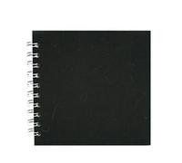 Pink Pig 6x6 Posh Silk Pig White Paper Sketchbook - Black