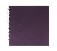 Pink Pig 8x8 Square Sketchbook | White Cartridge, 35 Leaves | Aubergine