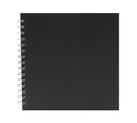 Pink Pig 8x8 Square Sketchbook | White Cartridge, 35 Leaves | Economy Black