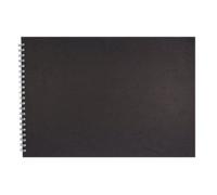 Pink Pig A3 Landscape Posh Silk Pig Sketch Book - Black