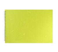 Pink Pig A3 Landscape Posh Silk Pig Sketch Book - Lime Green