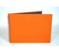 Pink Pig A3 Landscape Posh Silk Pig Sketch Book - Orange