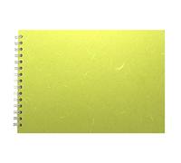 Pink Pig A4 Landscape Posh Silk Pig Sketch Book - Lime Green