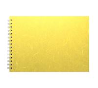 Pink Pig A4 Landscape Posh Silk Pig Sketch Book - Yellow