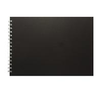 PInk Pig A4 Landscape Sketchbook | White Cartridge, 35 Leaves | Economy Black