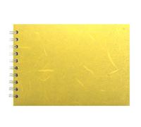 Pink Pig A5 Landscape Posh Silk Pig Sketch Book - Yellow