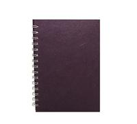 Pink Pig A5 Posh Lined Silk Notebook - Aubergine