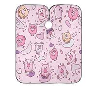 Pink Pig Beard Bib Waterproof Hair Cutting Gown Easy Clean Hairdressing Apron For Beauty Shops Barbers Home 140X168Cm