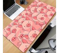 Pink Pig Large Gaming Mouse Pad, 800x400x3mm Extended gaming mouse mat XXL improved Precision and Speed Mousemat with Stitched Edges, Desk Mat for Keyboard and Mouses