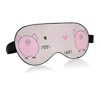 Pink Pig Piglet Piggy Tails Seamless Eye Masks Cover Blocks Light Sleep Mask Shade Cover Blindfold Relaxing Eyeshade Cover with Adjustable Head Strap for Men Women Kids