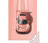 Pink Pig Race Car Puzzle Jigsaws 1000 Pieces for Adults & Teenager Age 12 Years Up Christmas Eve Gifts 1000pcs (75x50cm)