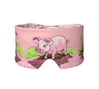 Pink Piglet Printed Sleep Eye and Ear Masks (26.8Ã-4.3 inches) Suitable for Travel, Yoga, Deep Rest Indoor and Outdoor