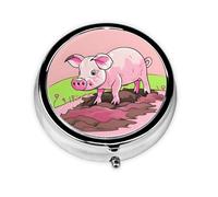 Pink Piglet3 Compartment Pillbox, A Portable Medicine Box That Holds Vitamins,#Medications, Fish Oil and Supplements.