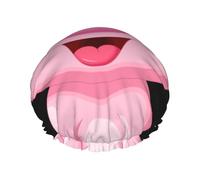 Pink Pigs Double Layered Shower Cap For Women Reusable Suitable For Bathing Spa