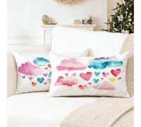 Pink Pillow Cases 2 Pack 50 x 70 cm Blue Home ation Design Cushion Covers,for Study Room,Living Room,Farmhouse,Bedroom ,Machine Washable,Breathable Soft and Quality Fabric Velvet Home Textiles 0R-893