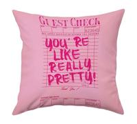 Pink Pillow Cases, You Are Like Really Pretty Cushion Covers 45 x 45, Preppy Dorm Room Decor, Coquette Check Pillowcase for Couch Sofa Bedroom Car, Inspirational Positive Gifts for Women Girls