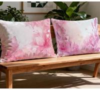 Pink Pillowcase Flower Cushion Covers set of 2 Large Pillow Cases 32x40in Rectangle Cushion Covers,2026 New Velvet Duplex Print Sofa Pillows for Winter Autumn Bed Living Room Home Decor Gifts O-142O