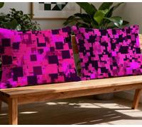 Pink Pillowcase Geometry Cushion Covers set of 2 Large Pillow Cases 24x32in Rectangle Cushion Covers,2026 New Velvet Duplex Print Sofa Pillows for Winter Autumn Bed Living Room Home Decor Gifts O-238O