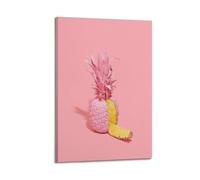 Pink Pineapple Wall Art, Surreal Print, Art Poster, Funky Canvas Picture, Creative Decor for Living Room Bedroom Study Artistic Wall Mural Modern Hanging Decor Poster20x30inch(50x75cm)