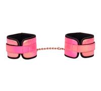pink Pink Kink Rose Gold Soft Velcro Bondage Ankle Cuffs