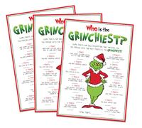 Pink Pixie Studio 15 Who is Most Like The Grinch Game Cards- Fun & Easy for Family Christmas Holiday Office Friends Church Party, Supplies, Activity, Decorations