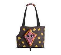 Pink Pizza Printed pet Shoulder Bag - Foldable Design, Small cat and Dog Travel Bag