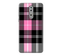 Pink Plaid Pattern Case Cover For Nokia 8