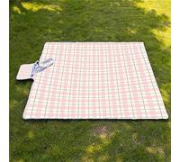 Pink Plaid Picnic Blanket,200x200cm Picnic Blanket waterproof,Large Picnic Blanket with Carrying Handle,Outdoor Picnic Rugs with Waterproof Backing,Machine Washable for Camping,Beach,Grass,Park,Garden