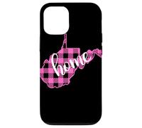 Pink Plaid West Virginia Home Graphic Design Case for iPhone 12/12 Pro