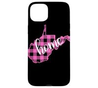 Pink Plaid West Virginia Home Graphic Design Case for iPhone 15 Plus