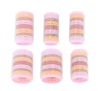 Pink Plastic Curler 6pcs Hair Rollers for Woman and Daughter
