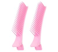 Pink Plastic Hair Sectioning Clips for Styling and Parting 2pcs