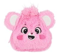 Pink Plush Coin Purse Zipper Small Wallet for Girls 10x10x3cm