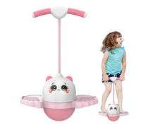 Pink Pogoo Stick - Kids Pogoo Stick, Children's Jumping Toy | Balanced Bouncing Equipment with Anti-Slip Foot Pads, Glow-in-the-Dark Easy-Grip Handles for Sports, Fun Exercise, and Active Playtime