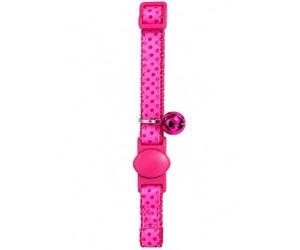 Pink Polka Dot Cat Collar Breakaway Safety Buckle Bell Adjustable | Adjustable Fit, Safety Breakaway, Bell Included, Polka Dot Pattern, Cat Accessory