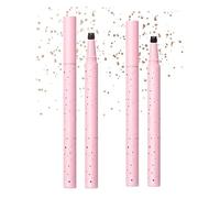 Pink Polka Dot Freckle Pen with Multi-Tip Waterproof Stamp for Natural Freckle Makeup - Smudge-Proof Formula for Sun-Kissed Effects and Customised Playful Application in a Set of Two