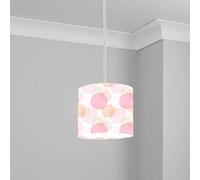 Pink Polka Dot Pattern Ceiling Lampshade Lightshade for Nursery - 20cm x 18.5cm